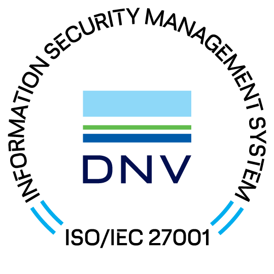 DNV ISO/IEC 27001:2022 információbiztonság logója